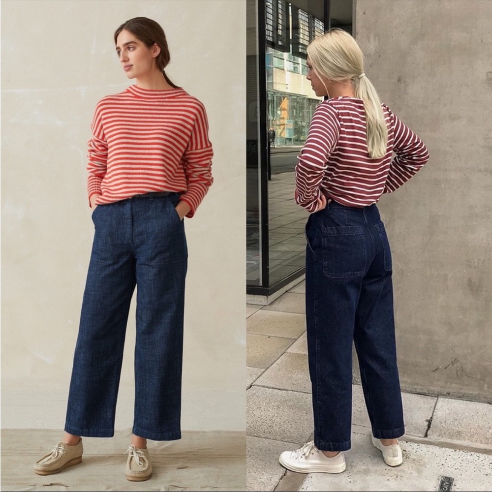 TOAST Ashley Jeans Organic Cotton Denim, Indigo Size US 4 / UK 8
